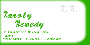 karoly nemedy business card